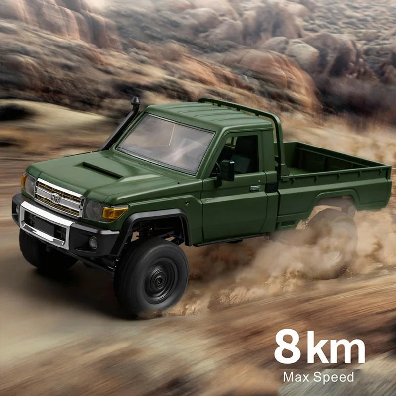 MN82 Green Color 4WD Off-road Rc Car LC79 1:12 280 Brushed Motor Simulation Professional 2.4G Remote Control Pickup Truck Model