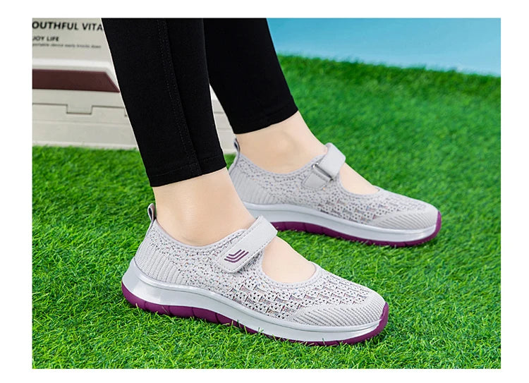 Women Flats Shoes Summer Mesh Sneakers Breathable Casual Shoes Women Loafers Lady Soft Walking Sneaker Boat Shoe Zapatos Mujer