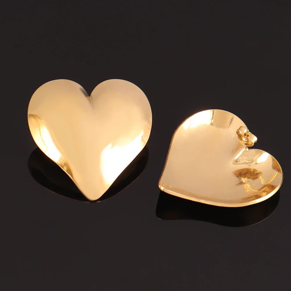 316L Stainless Steel Hoop Huggies Earrings For Women Exaggerated Texture Studs Earrings Girl Geometric Daily Jewelry Gifts