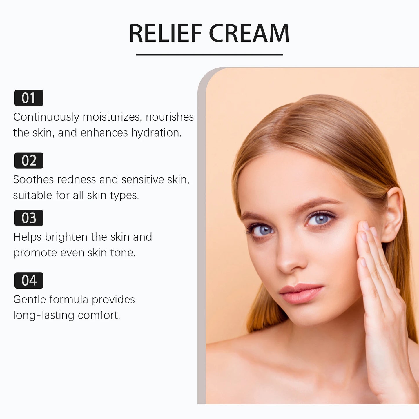Hyaluronic Acid Soothing Face Cream Deep Hydration Improve Drying Reduce Dullness Repair Skin Barrier Radiance Face Care Lotion