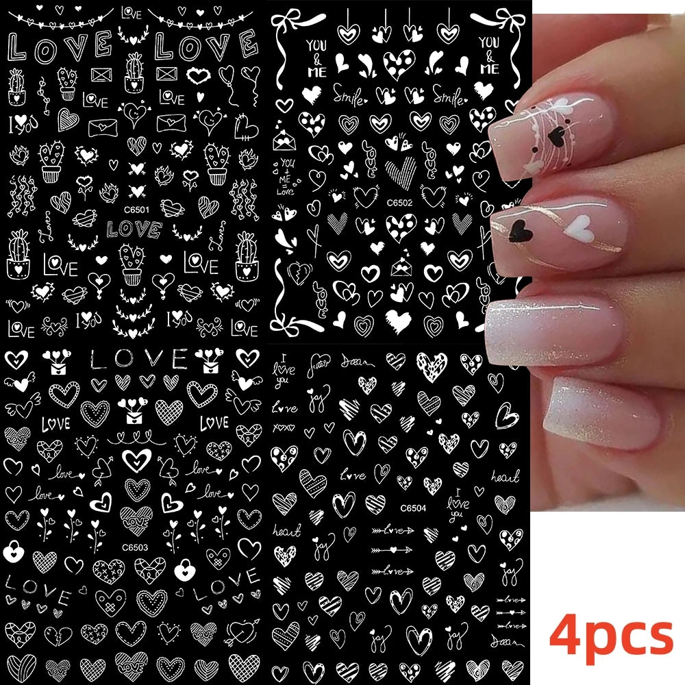 7pcs/Set Bronzing Gold/Silver Nail Art Sticker Sun Stars Moon Design Nail Decals 8*10CM Laser Bohemia Self-Adhesive Slider NLS