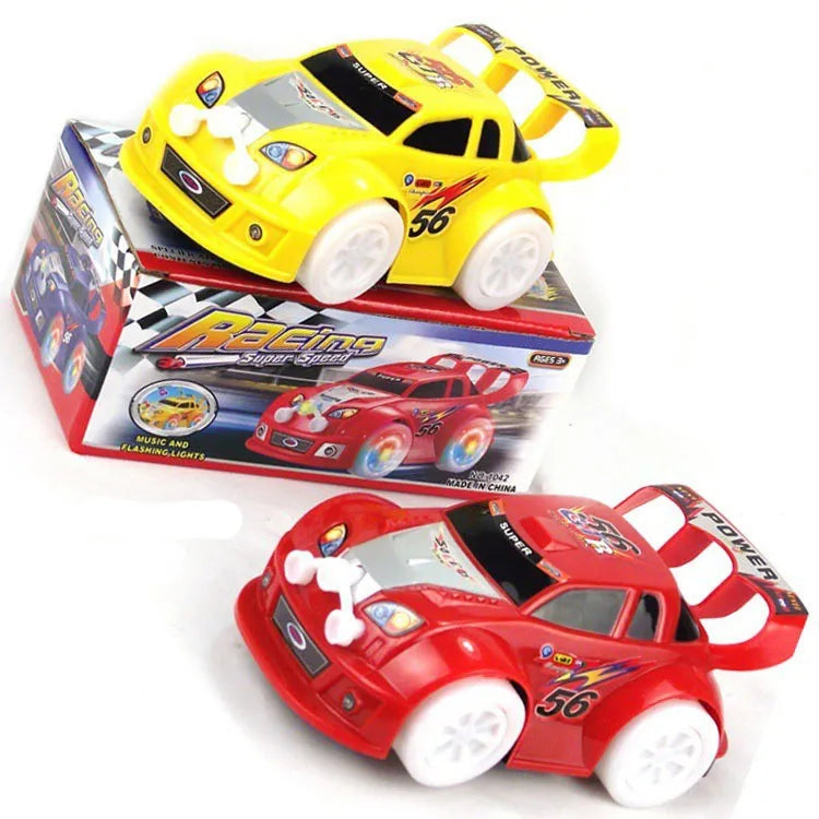 Cool Electric Steering Model Music Lights Dazzling Toy Car Boy Birthday Best Gift