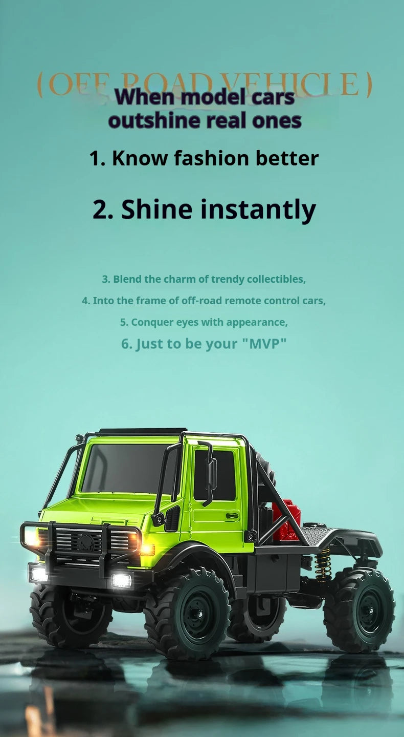 MN333 RC Car Unimog U4000 2.4GHz 1:18 4WD Full Proportional Throttle Steering Off-Road Vehicle Toy Gift Boy