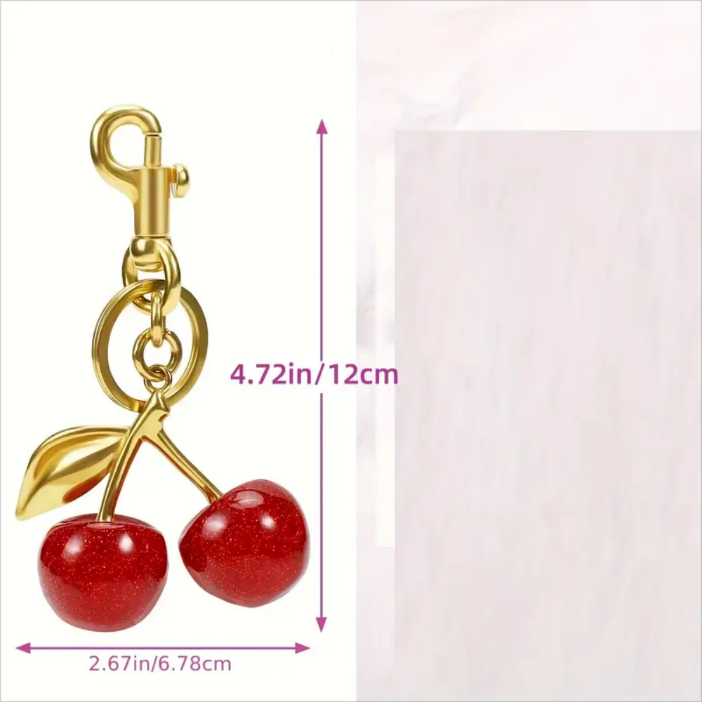 2 Styles Of Cherry Pendants Suitable For Coach Bags Women's Handbags, Shoulder Bags, And Keychain Accessories Bag Accessories