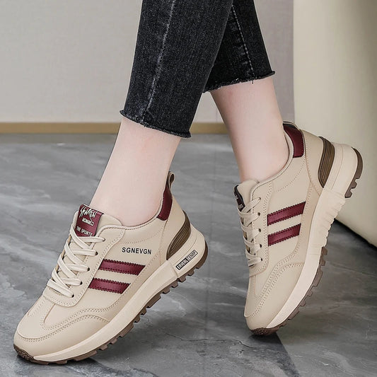 Casual Sneaker Spring Women's Board Shoes Thick Soled Trendy Lightweight Jogging Sneakers Height Increasing Vulcanized Shoes