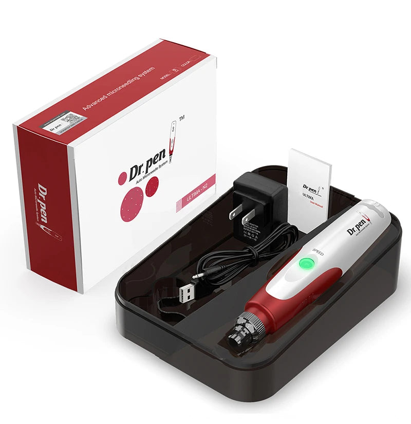 Dr.pen Ultima N2 with 12pcs Cartridge Nano Skin Care Kit 0.25mm Needle Derma Pen Micro Skin Rejuvenation Machine