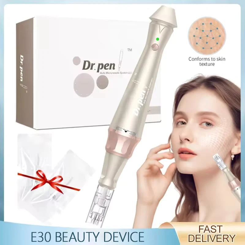 Professional E30-W Micro Skin Wireless 0.25mm Needle Electric Facial Skin  Skincare Tool SPA Care