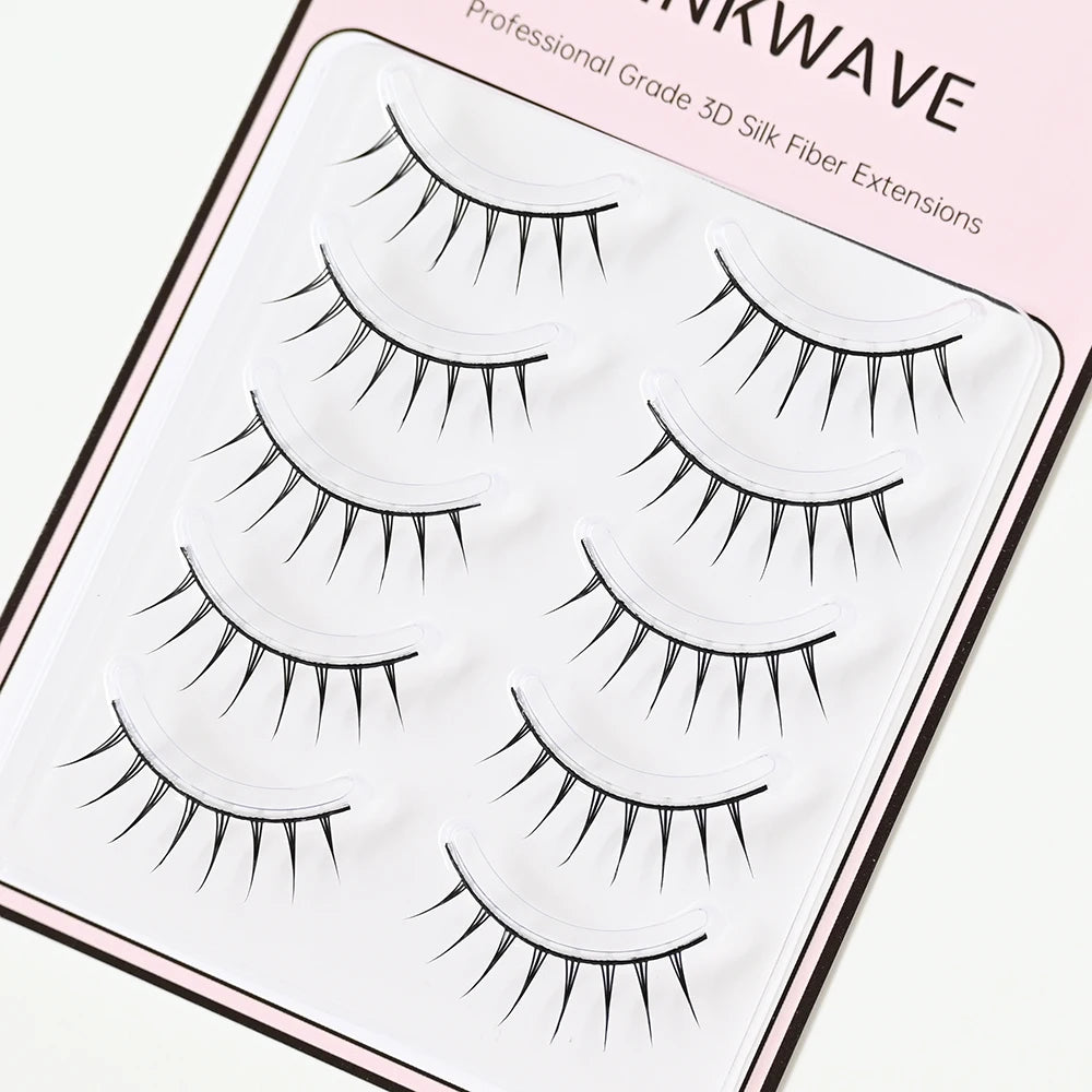 U-shaped False Eyelashes K-Pop Idol Lashes Zhang Yuanying Inspired Comic Eye Lashes Natural Wispy Lash Extension