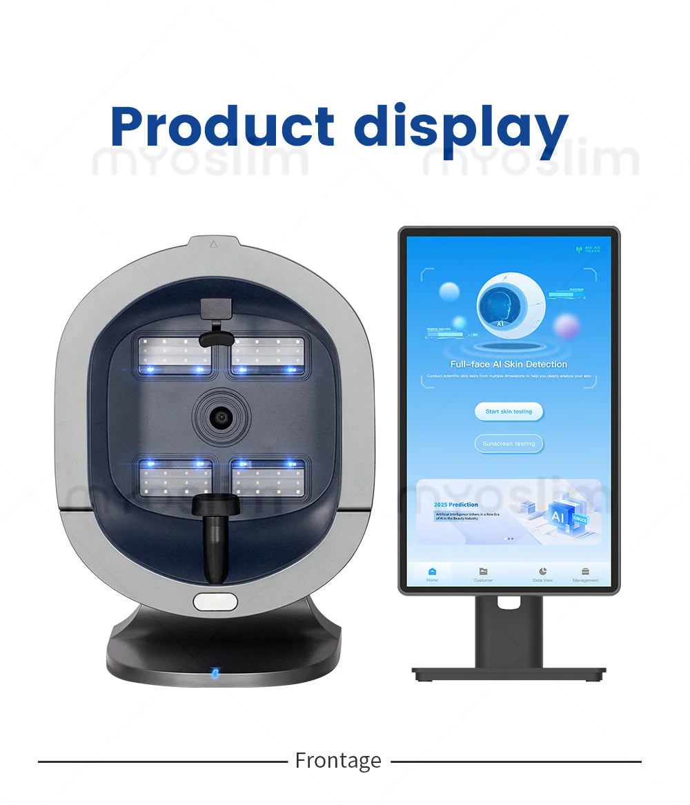 3D Facial Skin Analyzer Machine 21.5 Inch AI 8 Light Spectrum Skin Care Scanner Hair Analysis for Business Beauty Care