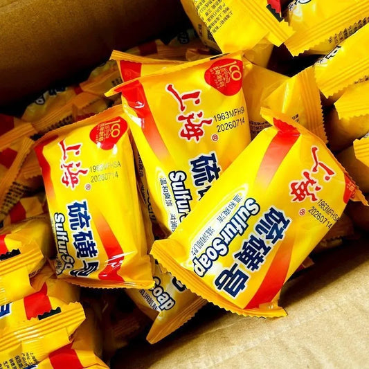 3/5Pcs Shanghai Sulfur Soap Traditional Chinese Skin Care Oil-Control Acne Cover Cleanser For Healthy Glowing Skin