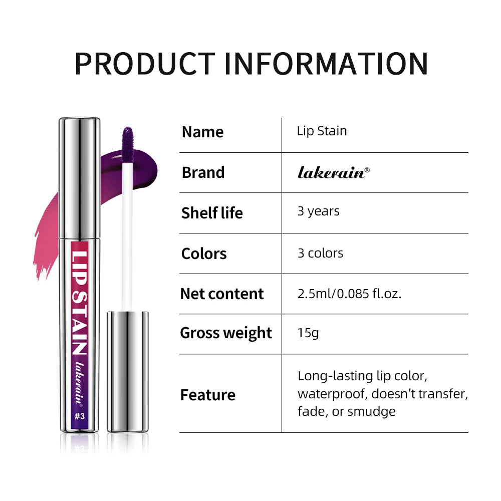Long Lasting Waterproof Peel Off Lip Stain Lip Tint Transfer Proof Non-stick Cup Matte Reveal Lip Stain Cosmetics for Women