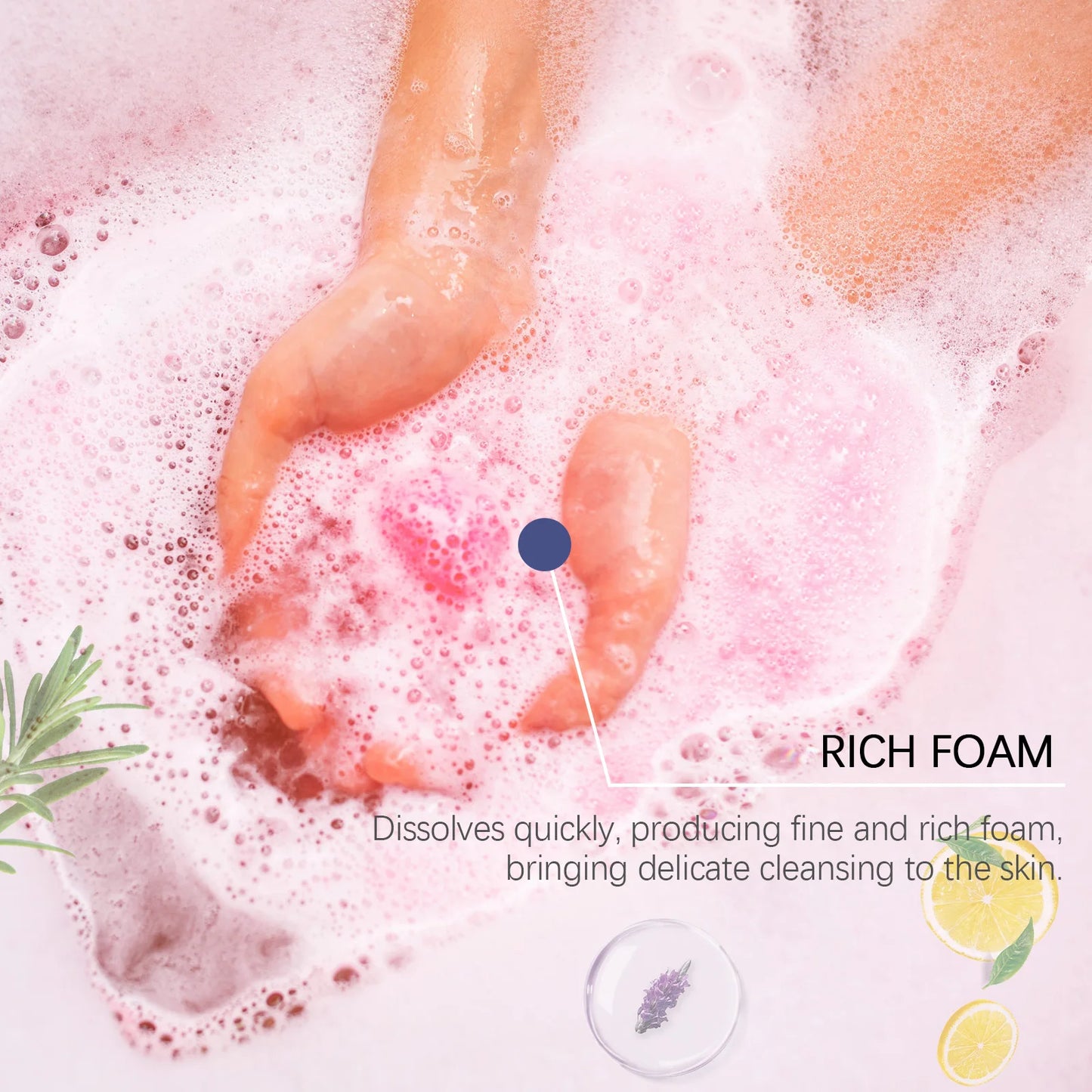 OceAura Bath Bubble Balls Body Cleaning Smooth Skin Care Bath and Shower Products Gift Set Christmas Stocking Stuffers Items 6pc