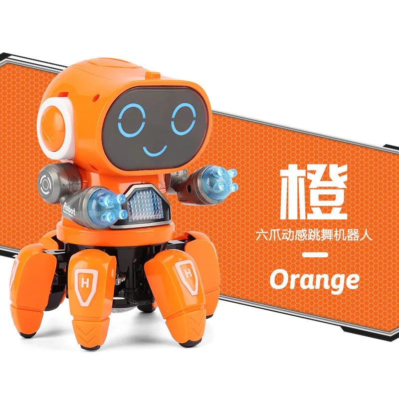 Kids Dance Robots Music LED 6 Claws Octopus Robot Birthday Gift Toys For Children Early Education Baby Toy Boys Girls