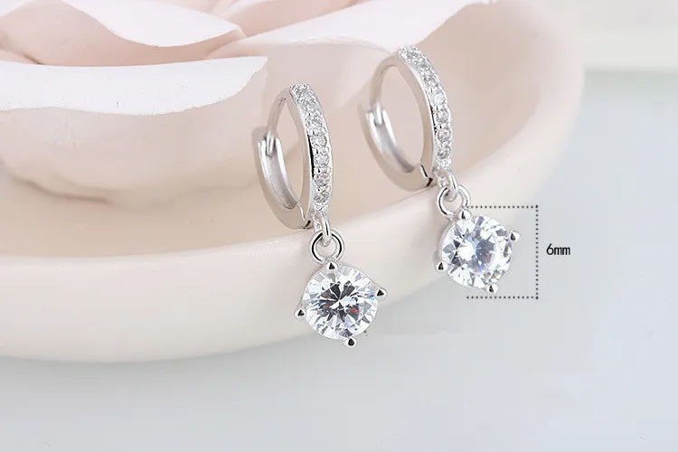 3 Carat Gra Certified Original Moissanite Hoop Earrings 925 Sterling Silver D Color Lab Diamond Drop Earrings for Women Jewelry