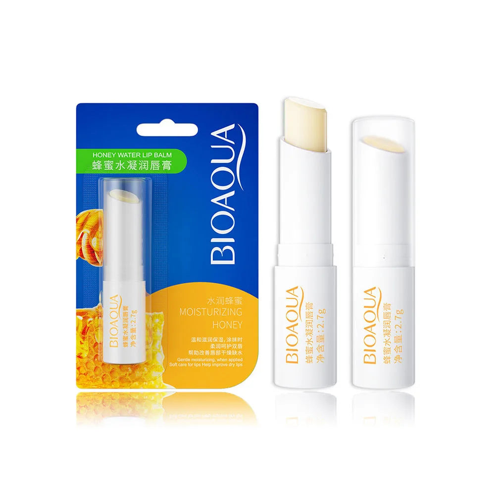 BIOAQUA Natural Fruits Lip Balm Moisturizing Jelly Nourishing Anti Wrinkle Lipstick Non-Stick Long-lasting Lips Care