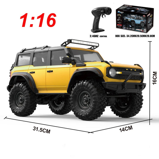 1:16 4WD Rc Car Full Scale Simulation 2.4G Off-Road Remote Control Cars With LED Trucks Race Cars Model Toys For Kids Adult Gift