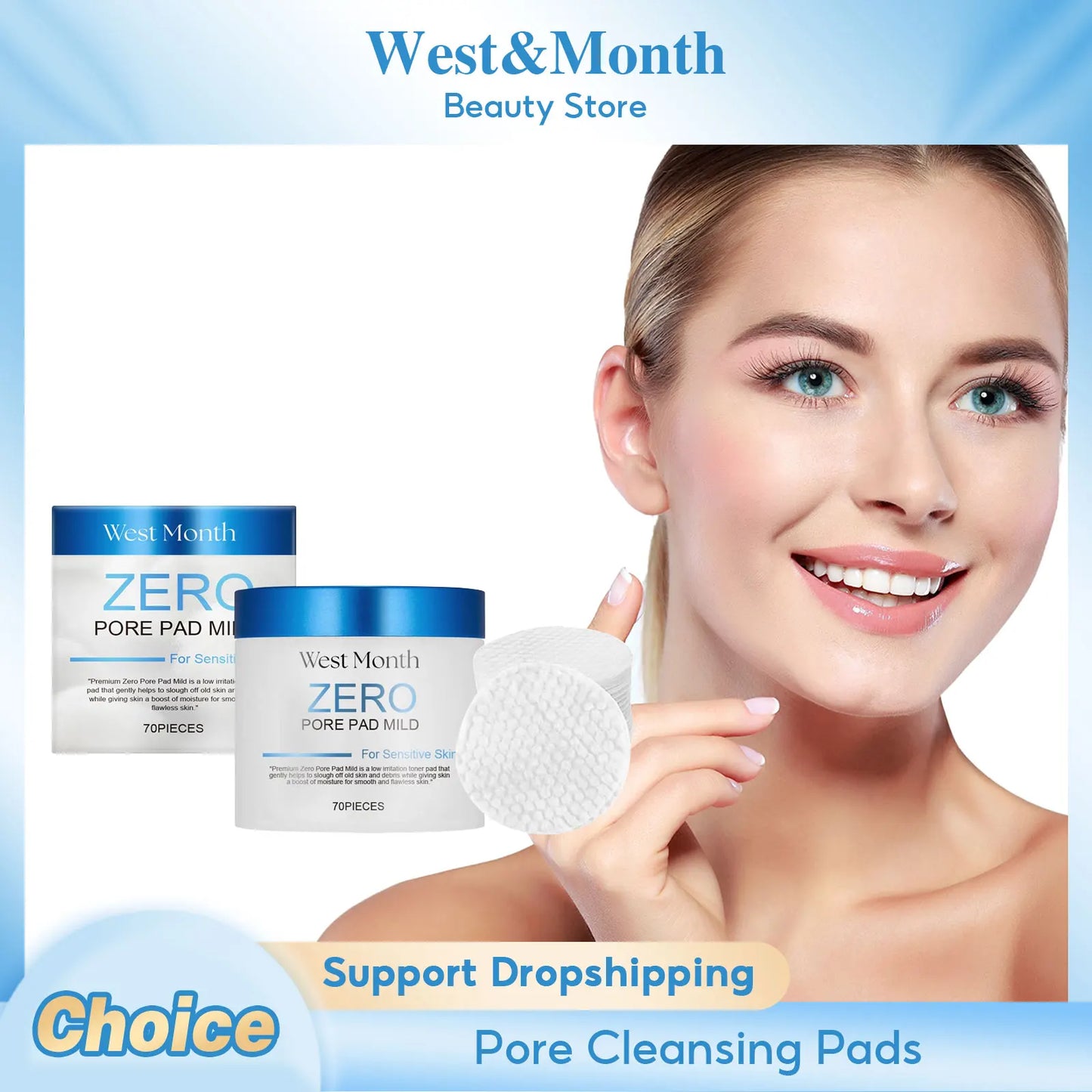Salicylic Acid Cleaning Cotton Pads Shrink Pores Remove Blackheads Dead Skin Acne Repair Exfoliate Moisturizing Facial Skin Care