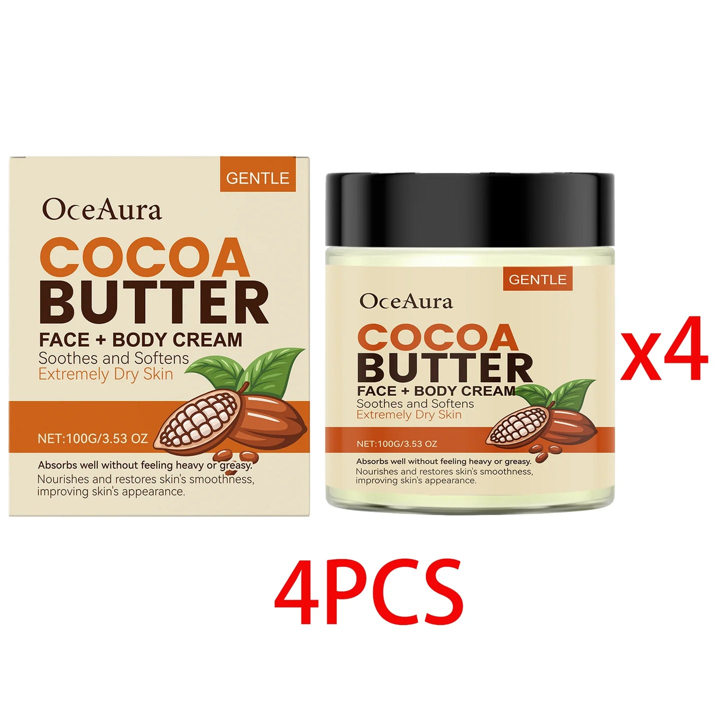 Face Body Cream Pamper Your Skin With Cocoa Butter Moisturizer Nourishing And Hydrating Formula For Smooth And Glowing Skin 100g