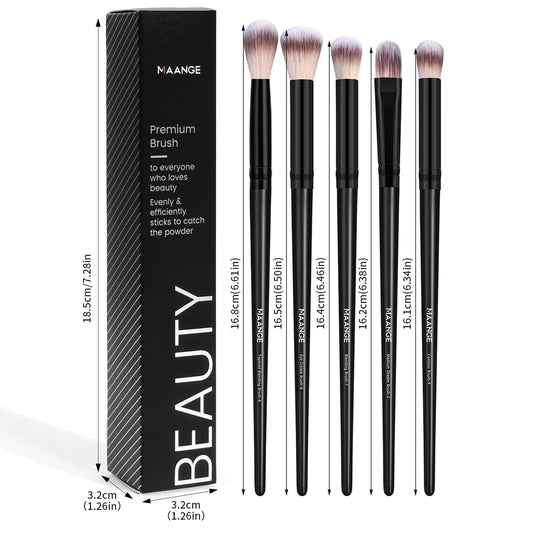 MAANGE 5pcs Eye Detail Makeup Brush Contour Brush Eyeshadow Brush Halo Dye Bbrush Beauty Tools Novice Makeup Brush Set Lady Gift