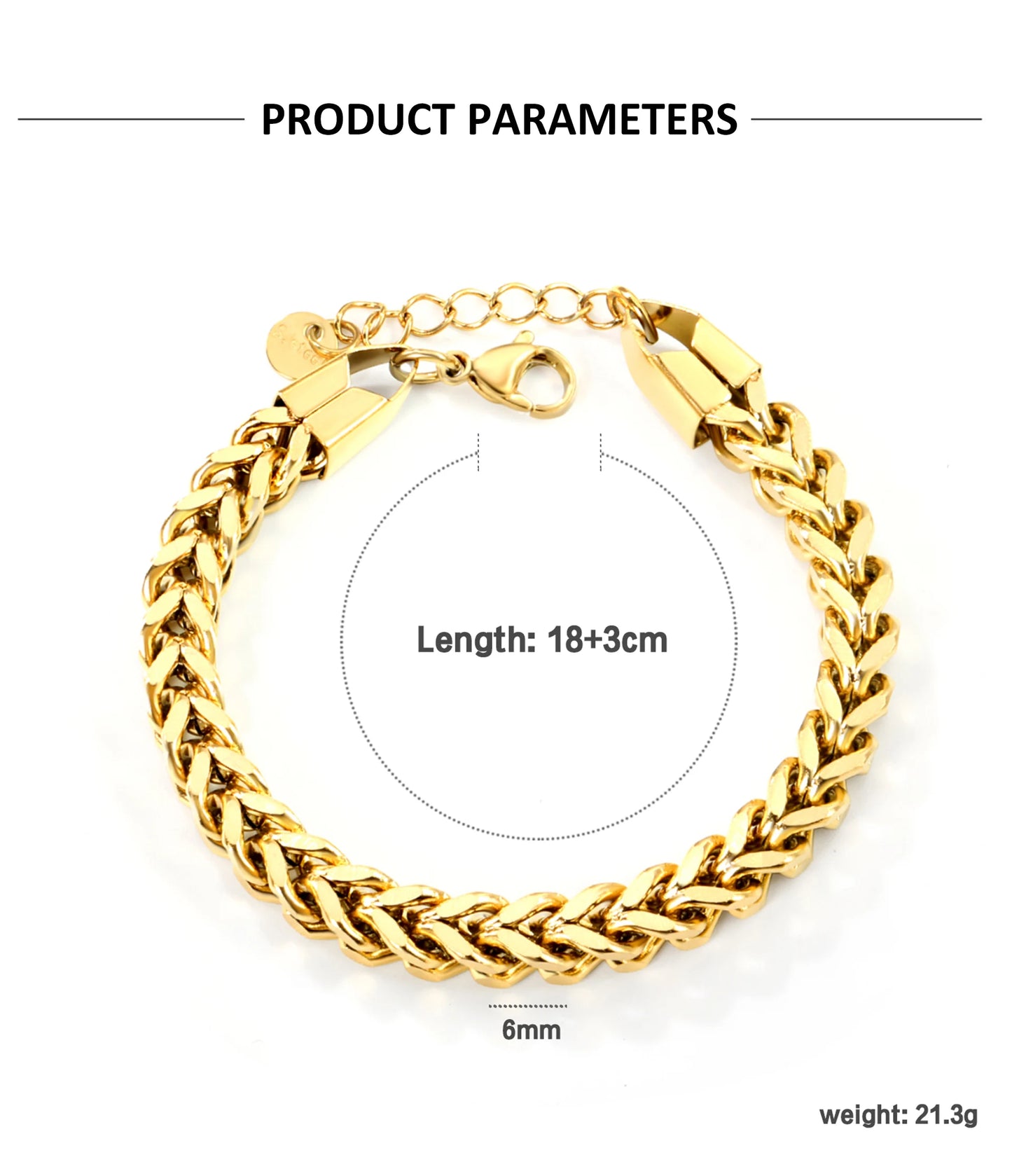LUXUSTEEL 2-8mm Women‘s Stainless Steel Chain Bracelet Geometric Charm Chain Metal Female Bracelet Fashion Jewelry Party Gifts