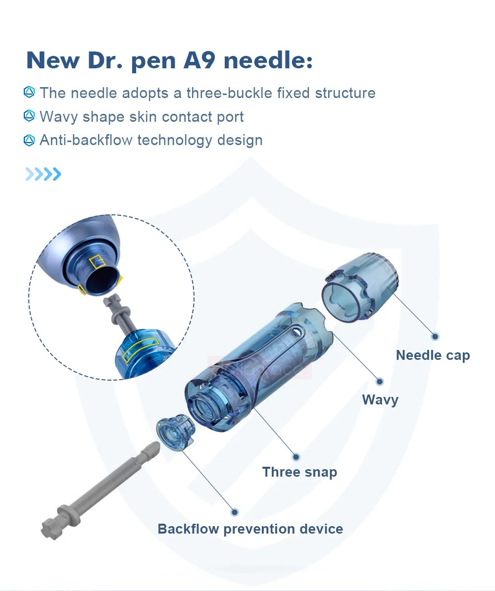 Dr. pen M8S Needle A8S Tips  A9 Pin A11 MTS Microneedle  Anti- back flow Design Bayonet Cartridge Needle length 0.25 MM