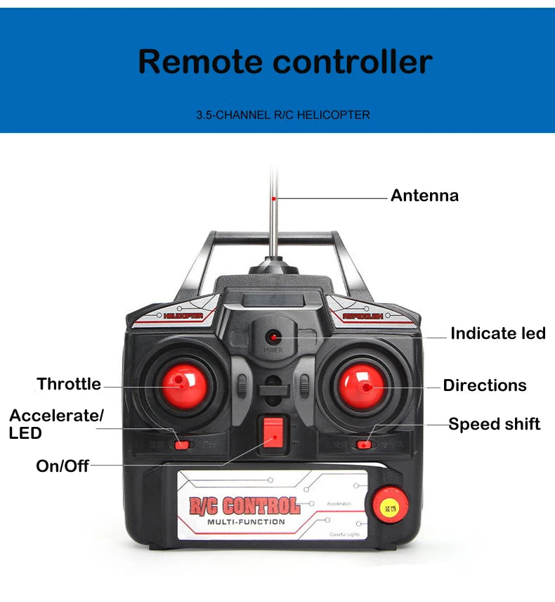 New RC Helicopter Drop-resistant Aircraft Charging With LED Lamps Helicopters Model UAV Kids Toy Gift For Kid