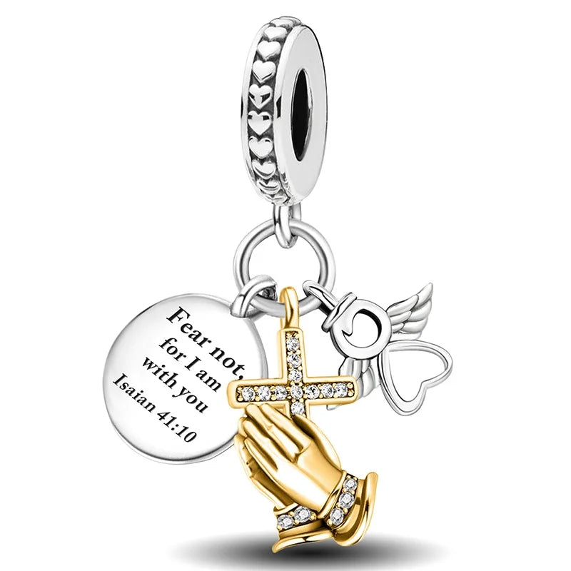 Shecharms 925 Sterling Silver Love Heart Firefly Golden Series Charms Fit DIY Making Bracelet Necklace High Quality Fine Jewelry