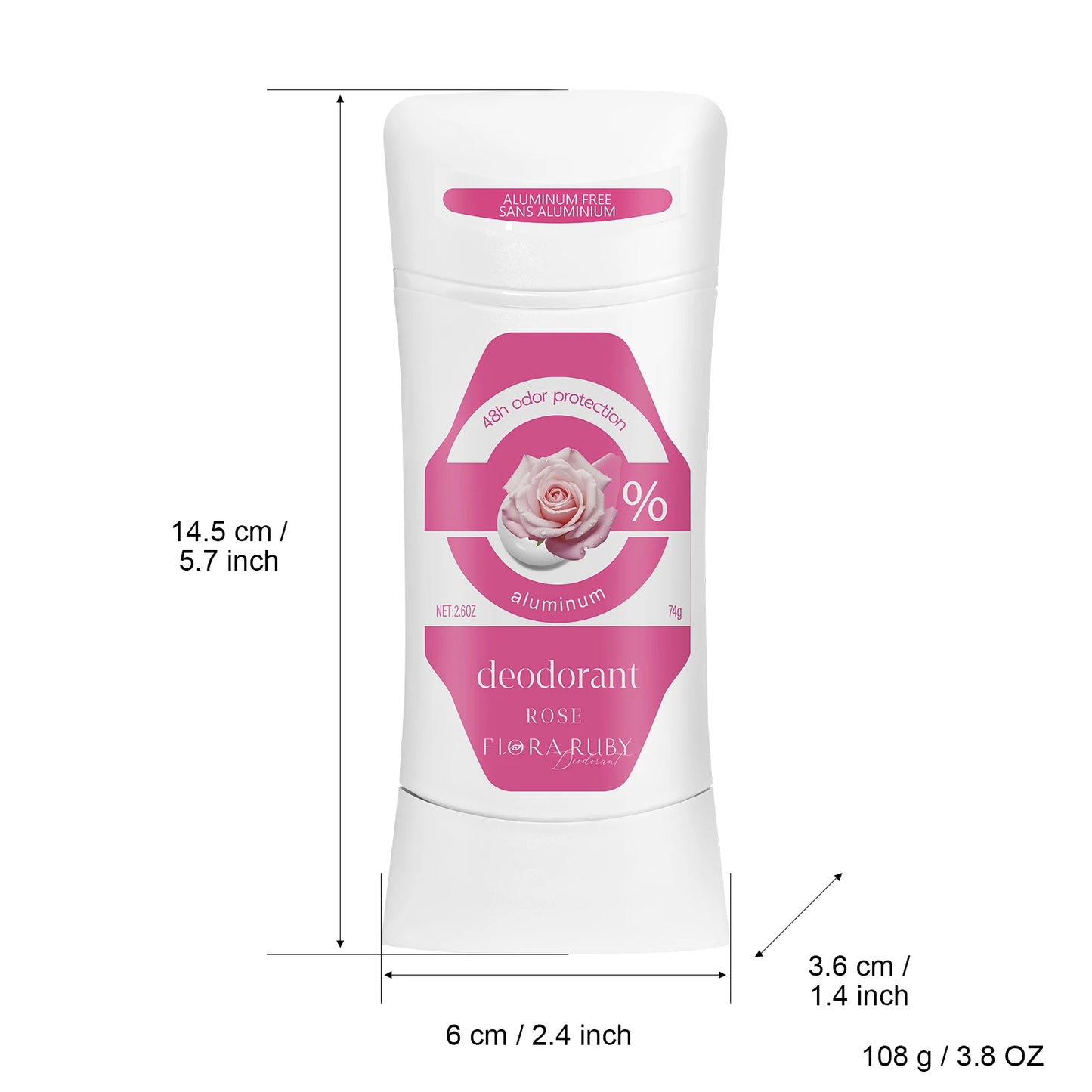 Deodorant Women Aluminum Free Antiperspirant Stick Advanced Protection Deodorants Natural Flower Perfume Deodoran 74g