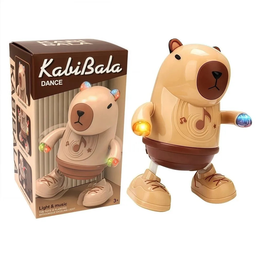 Singing Dance Electric Capybara Toys with Music Lighting Left Right Dance Capybara Dancing Toy Swinging Hands Durable