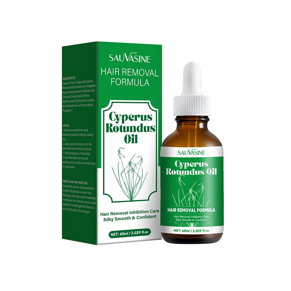 Cyperus Rotundus Oil For Hair Removal Soft Smooth Skin Care Deep Hydration Anti Hair Growth Inhibition After Shave Oil,60ml