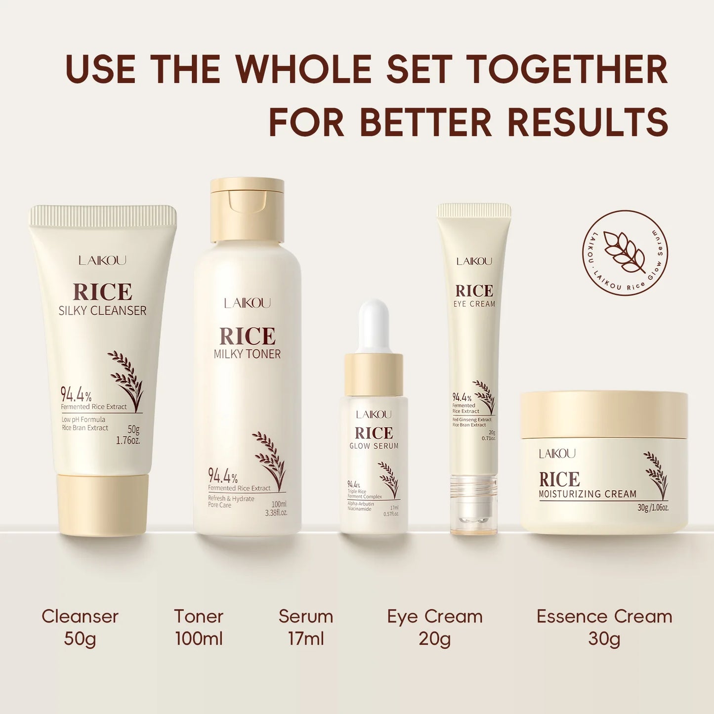 Rice Glow Facial Essence 17ml Hydrating Moisturizer Nourishes Brightens Skin Tone Natural Extract Serum Sensitive Skin