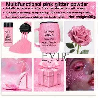 9 Colors 80g Holographic Glitter Powder Fine Shimmer Body Face Glitter Makeup Nail Art Resin Craft Party Decoration