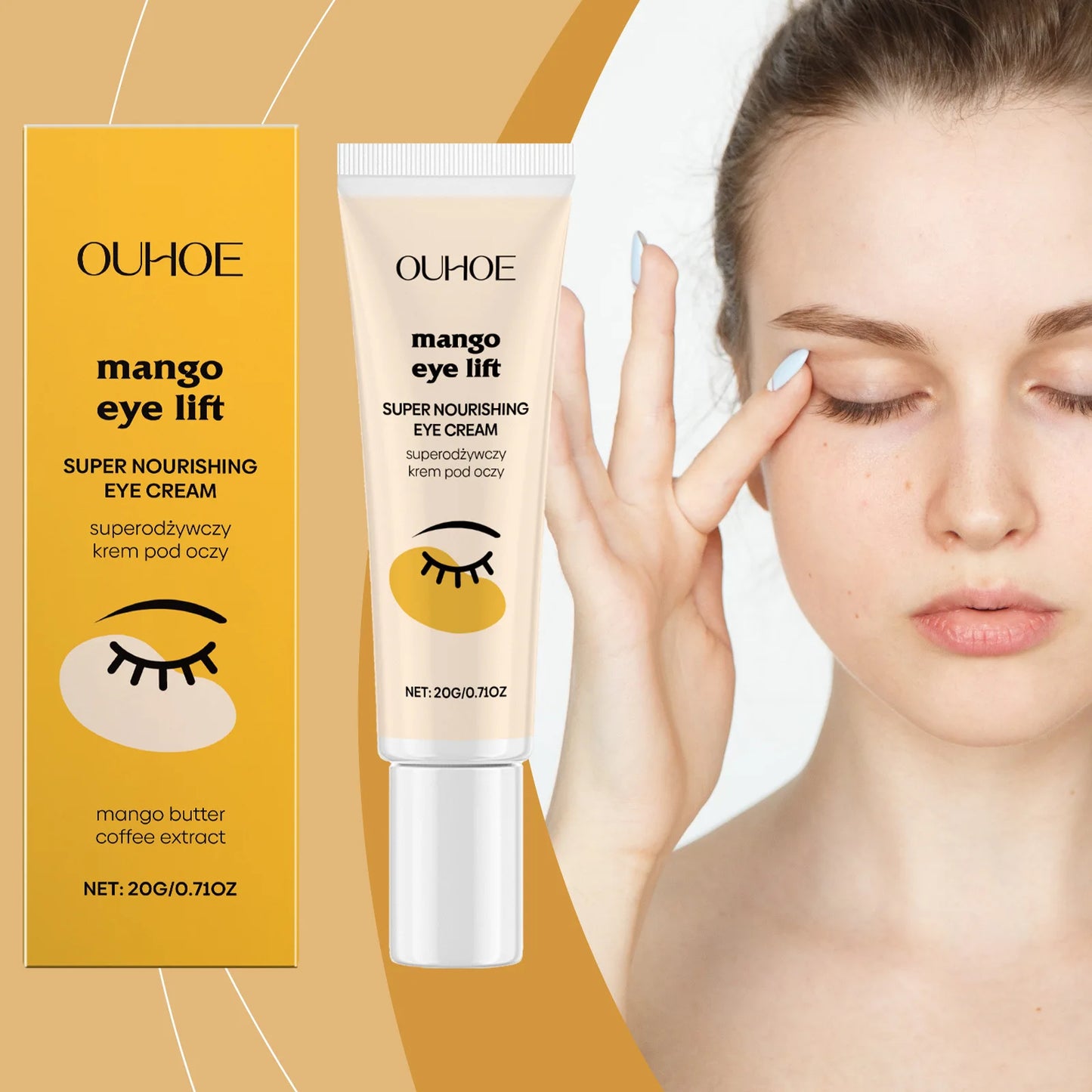 Eye Lift Cream Fade Dark Circles Relieve Puffiness Remove Wrinkles Reduce Fine Lines Brightening Smoothing Tightening Eye Cream