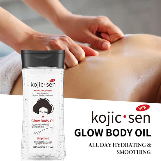 Kojic Acid Body Massage Essential Oil Nourishes Skin Foreign Trade Full Body SPA Cocoa Butter Scraping Moisturizing Body Gel Oil