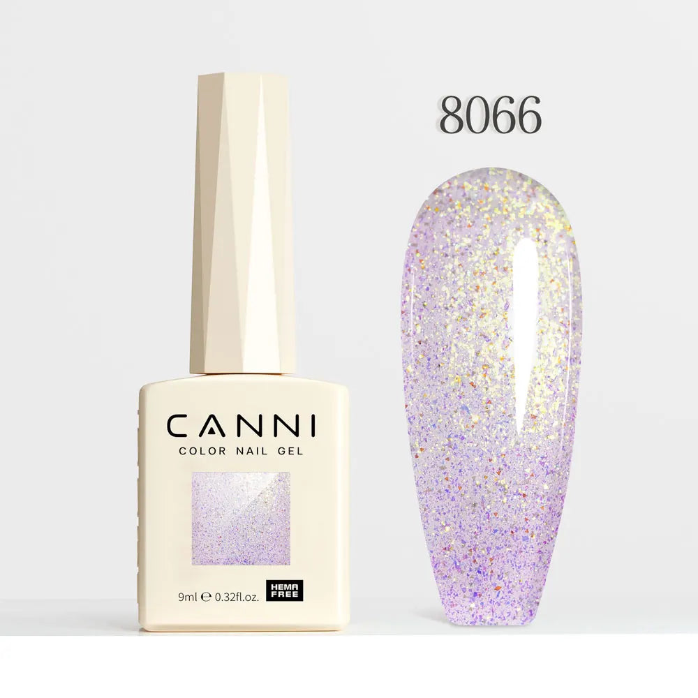 9ml CANNI Nail Gel Polish HEMA FREE Diamond Sparkle Sequin Gorgeous Color Venalisa Semi Permanent Soak Off UV LED Glitter Nails