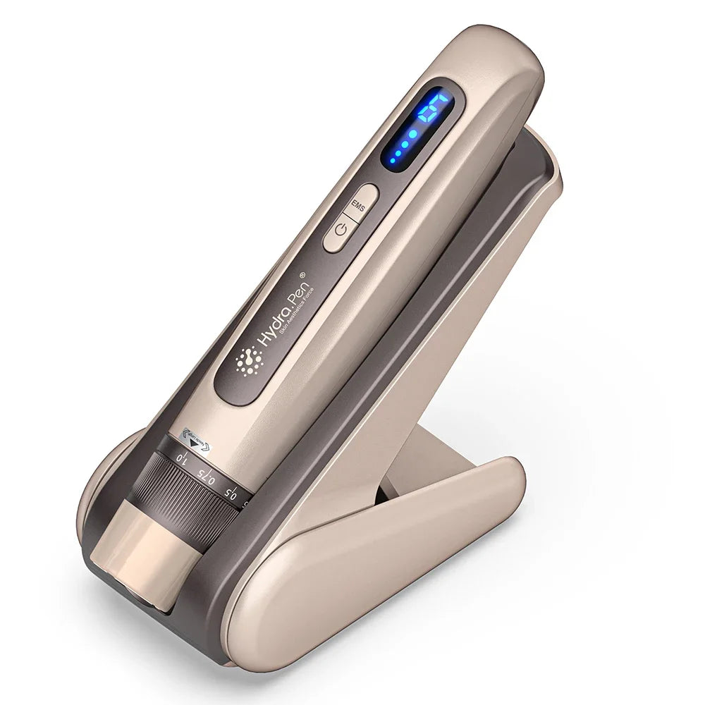Latest 2 in 1 Microneedling Beauty Instrument Wireless Derma Pen H5 4 Pole EMS Microcurrent Skin Care 0.2MM