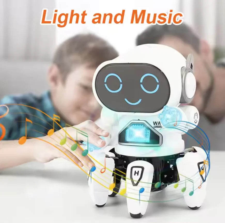 Kids Dance Robots Music LED 6 Claws Octopus Robot Birthday Gift Toys For Children Early Education Baby Toy Boys Girls