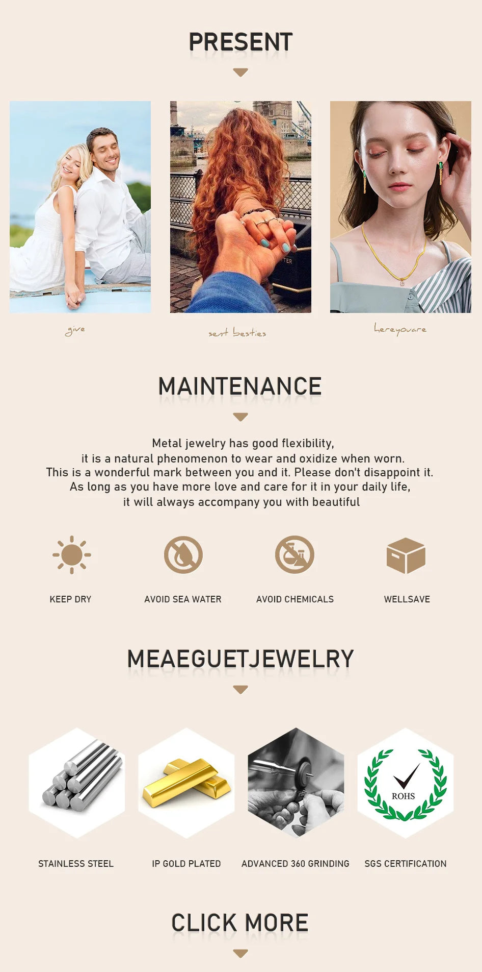 Stainless Steel Love Heart Pendant Necklace , Adjustale Link Paperclip Chain For Women Birthday Girls