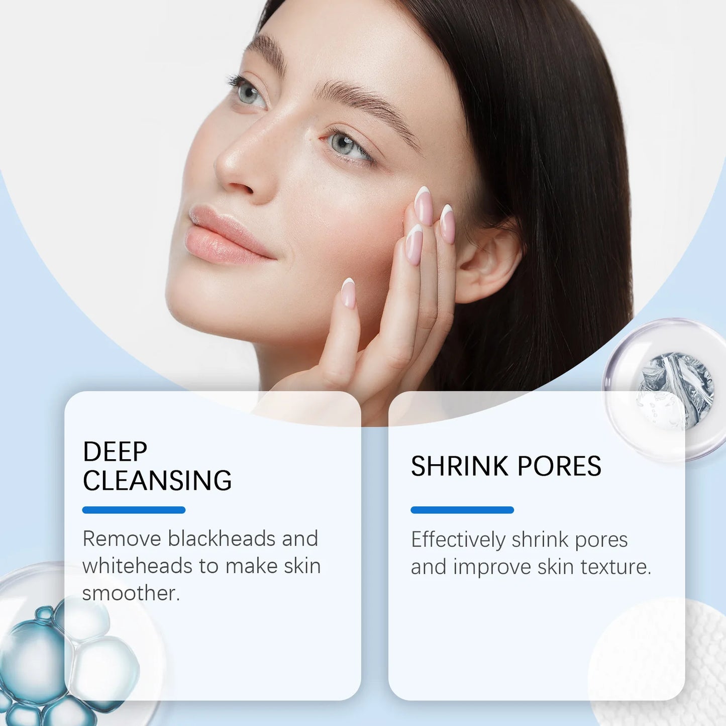 Salicylic Acid Cleaning Cotton Pads Shrink Pores Remove Blackheads Dead Skin Acne Repair Exfoliate Moisturizing Facial Skin Care