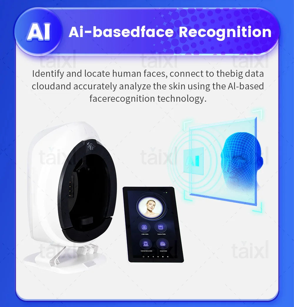 Professional 3D Facial  Camera Scanner UV Skin and Hair Analysis Measuring Machine Digital Facial Scanner Skin Analyzer