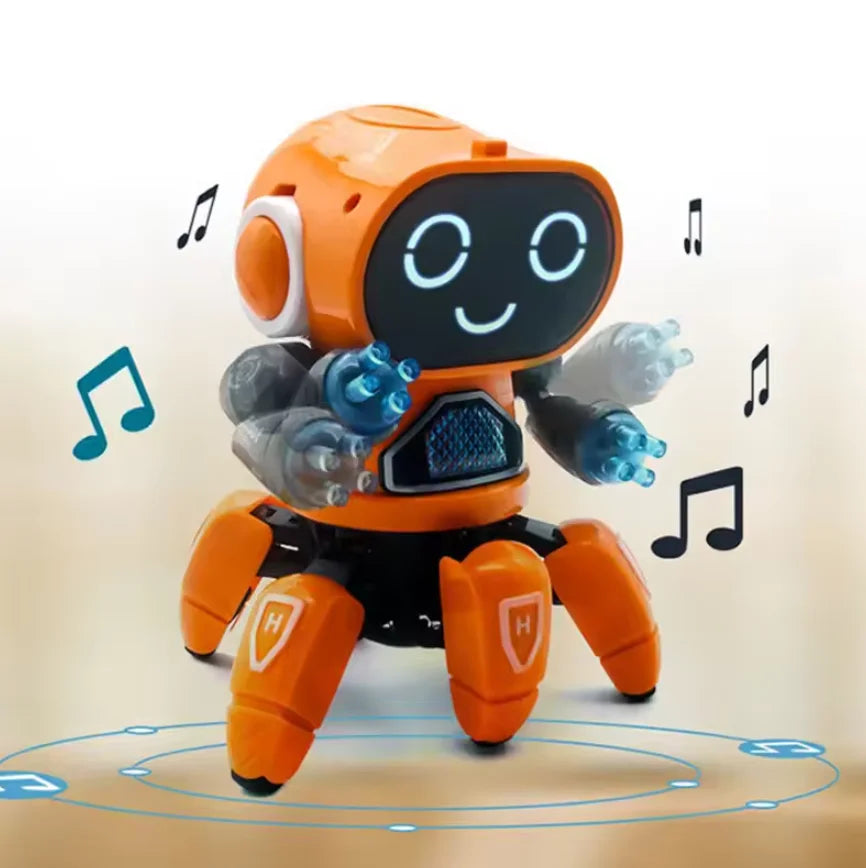 Kids Dance Robots Music LED 6 Claws Octopus Robot Birthday Gift Toys For Children Early Education Baby Toy Boys Girls
