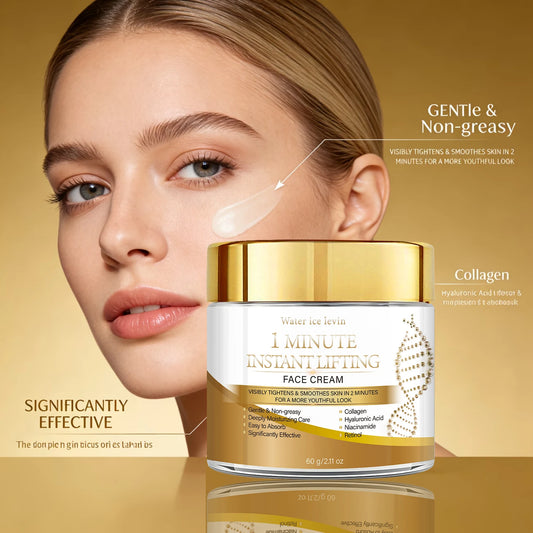 Water Ice Levin 1 Minute Instant Lifting Face Cream Collagen Hyaluronic Acid Niacinamide Retinol Moisturizing Firming Anti Aging