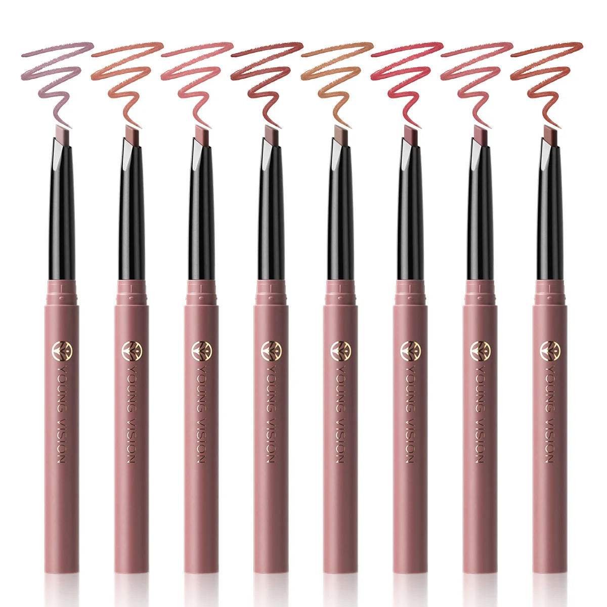 2Pcs Lip Gloss and Lip Liner Set, Matte Finish Non-Stick Cup Long-Lasting Lip Color and Liner Combo, Perfect for Defined Lips