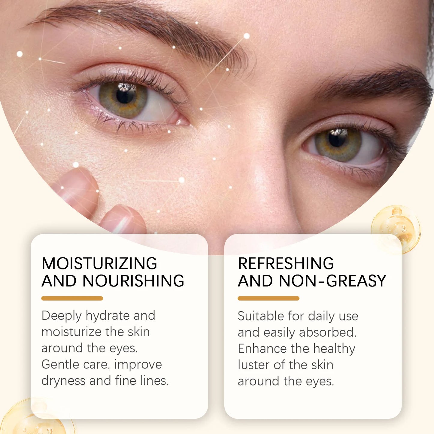 Eye Lift Cream Fade Dark Circles Relieve Puffiness Remove Wrinkles Reduce Fine Lines Brightening Smoothing Tightening Eye Cream
