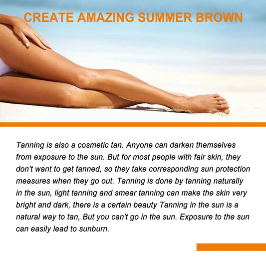 Intensive Tanning Gel Accelerator Bronzing Solarium Sunbeds Summer Long Lasting Repair Moisturizing Face Body Self Tanner Cream