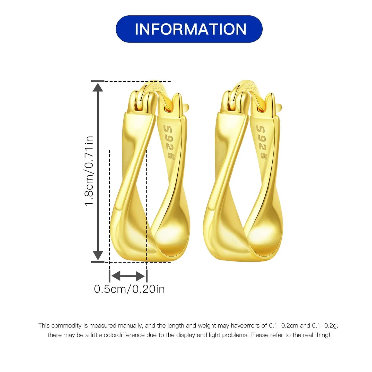 CYCUFF S925 Sterling Silver Zircon Simple Geometry Big Double Ring Earrings Birthday Party Gift Trend 2025 Jewelry Women Earring