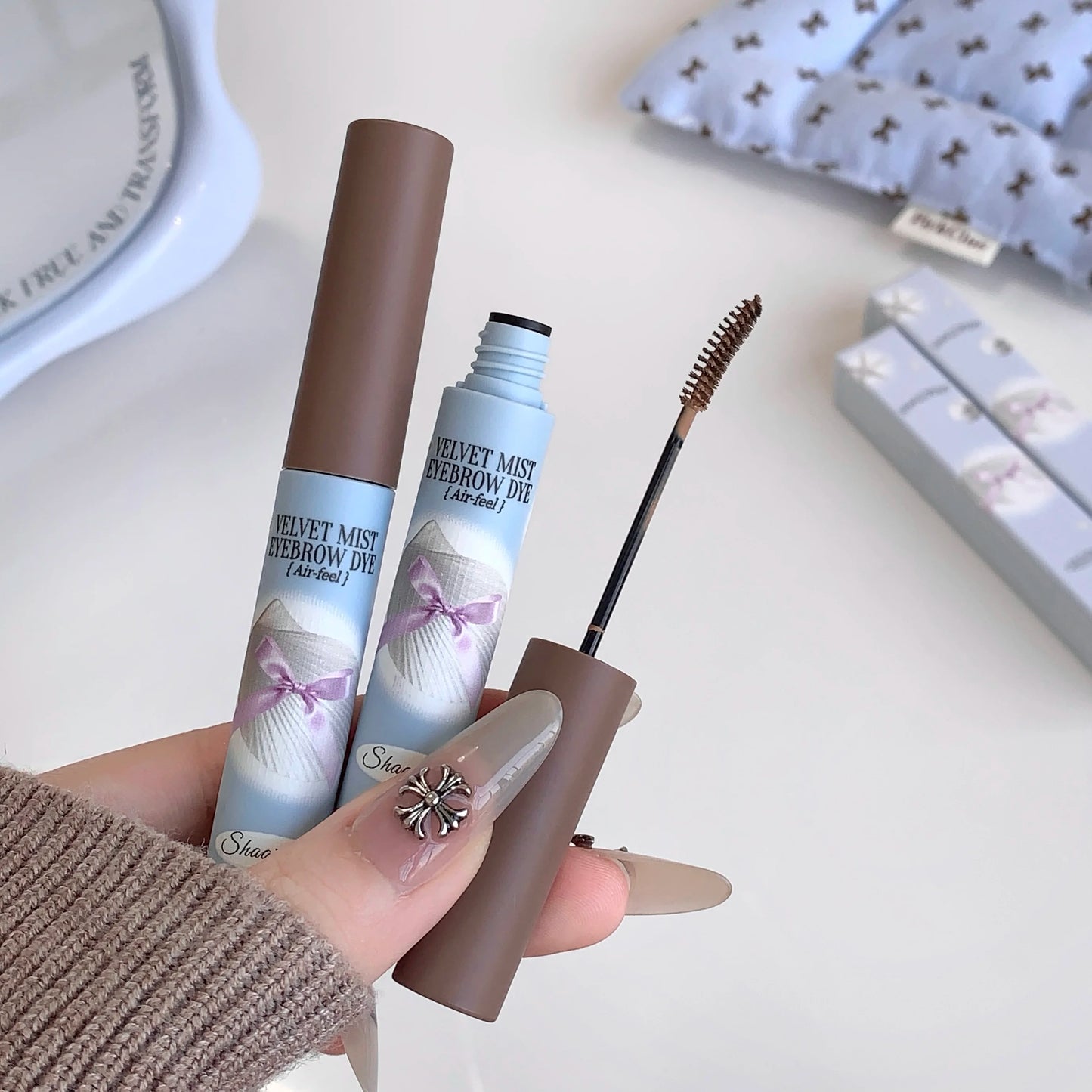 Cute Natural Mist Eyebrow Enhancer Dye Gel Tint Mascara SHAQINUO Long Lasting Quick Dry Dyeing Brow Tattoo Tint Brow Makeup