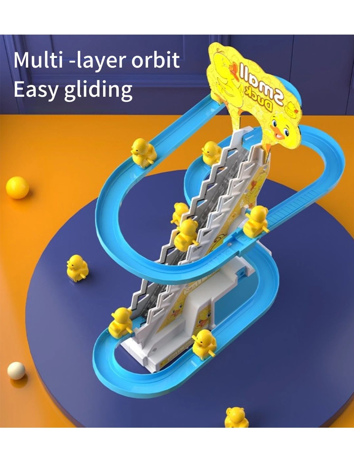 Ducklings Climbing Baby Toys Electric Duck Track Slide Toys Boys Girls Electric Stairs Toy  Musical Slide Toys for Children Kids