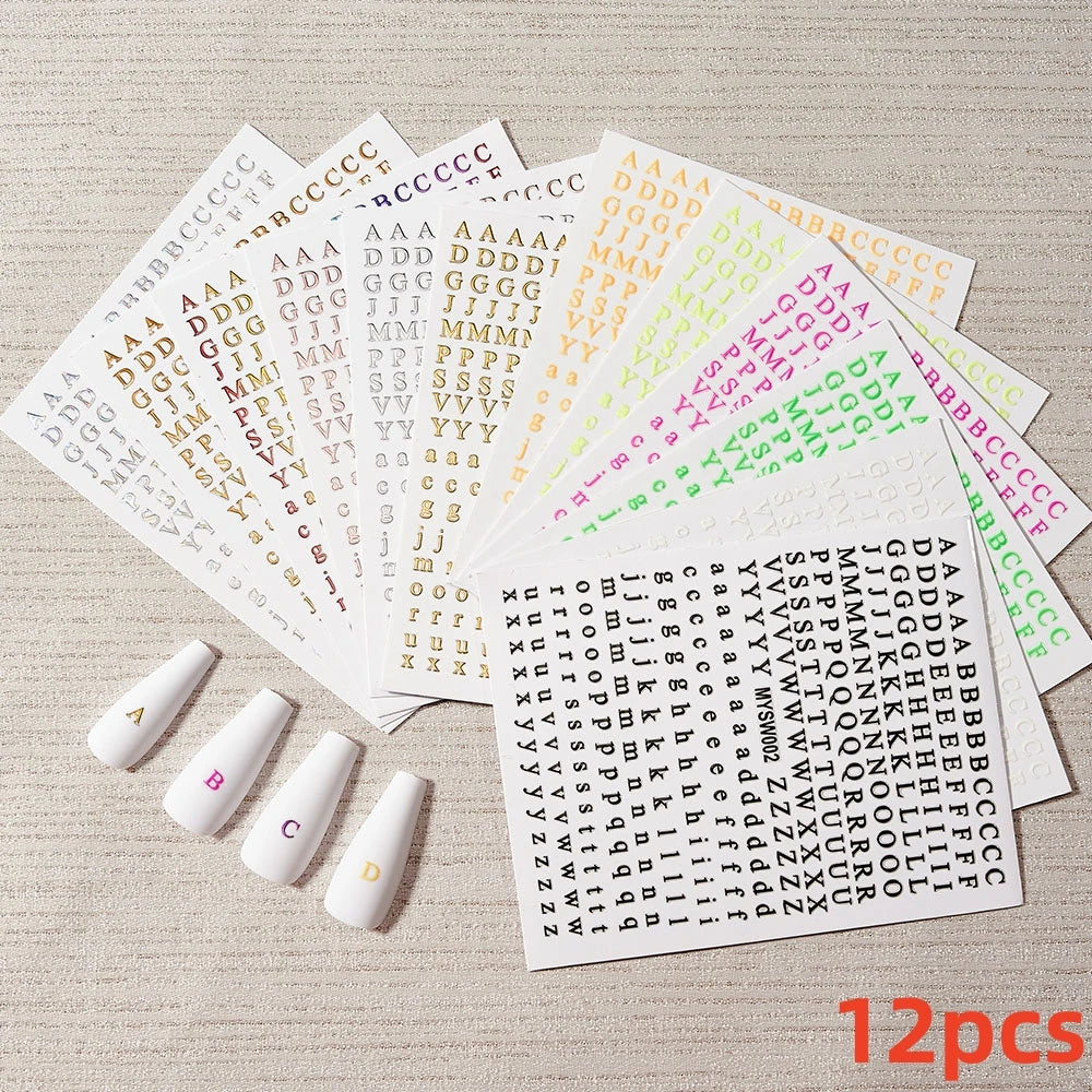 7pcs/Set Bronzing Gold/Silver Nail Art Sticker Sun Stars Moon Design Nail Decals 8*10CM Laser Bohemia Self-Adhesive Slider NLS