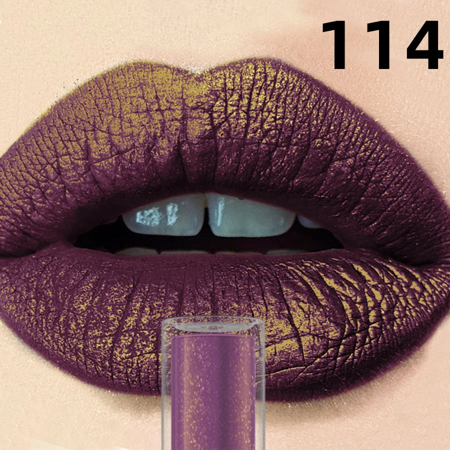 14 Colors Sparkling Shine Lip Glaze Glitter Metallic Long Lasting Lip Gloss Waterproof Liquid Lipstick Makeup Lip Oil Gifts
